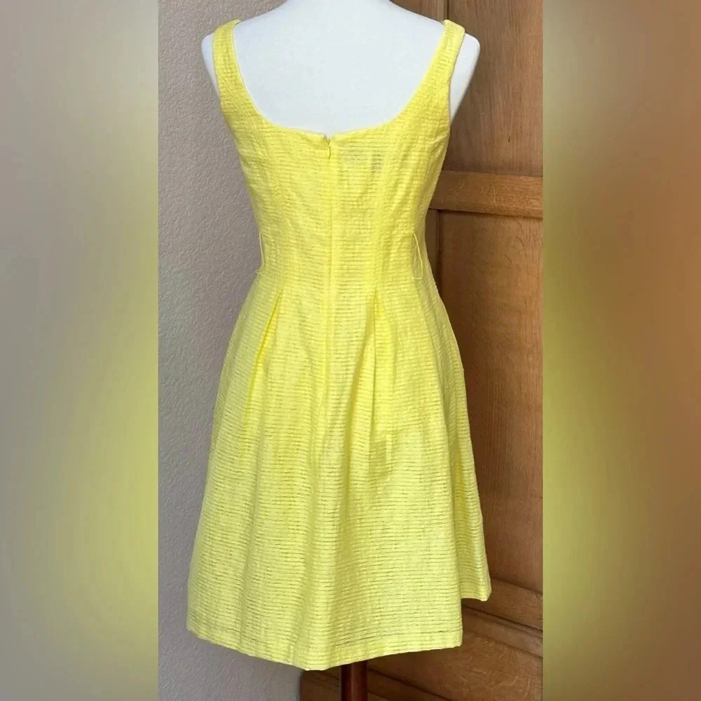 Nine West Yellow Tank Dress Fit & Flare Size 2 - Picture 3 of 8